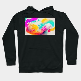 Modern Contemporary Abstract Watercolor Colorful Multicolored Cosmic Splash Galaxy Hoodie